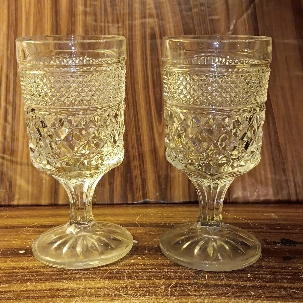 Vintage Anchor ⚓️ Hocking Wexford footed barware glasses 🥂